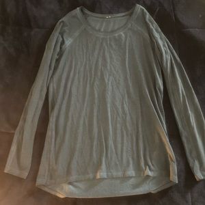 Blue Lululemon women’s shirt.